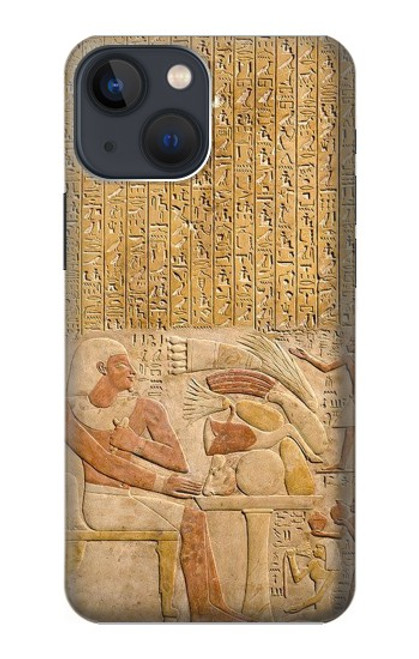 W3398 Egypt Stela Mentuhotep Hard Case and Leather Flip Case For iPhone 14 Plus