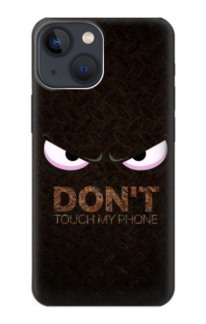 W3412 Do Not Touch My Phone Hard Case and Leather Flip Case For iPhone 14 Plus