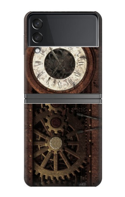 W3221 Steampunk Clock Gears Hard Case For Samsung Galaxy Z Flip 4