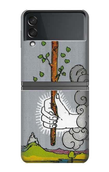 W3723 Tarot Card Age of Wands Hard Case For Samsung Galaxy Z Flip 4