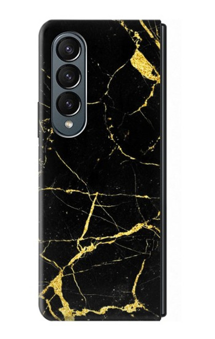 W2896 Gold Marble Graphic Printed Hard Case For Samsung Galaxy Z Fold 4