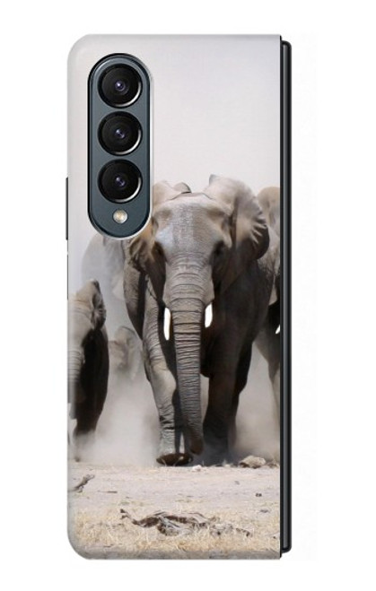 W3142 African Elephant Hard Case For Samsung Galaxy Z Fold 4