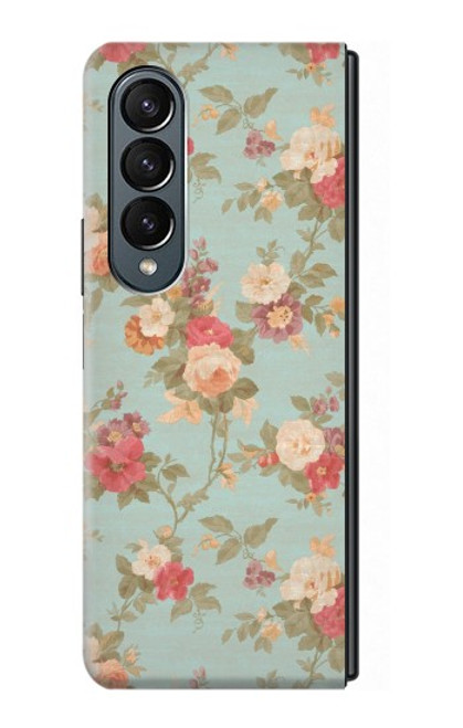 W3910 Vintage Rose Hard Case For Samsung Galaxy Z Fold 4