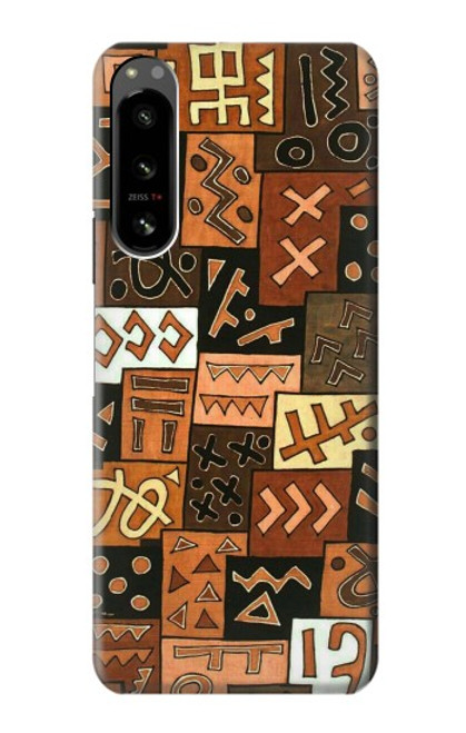 W3460 Mali Art Pattern Hard Case and Leather Flip Case For Sony Xperia 5 IV