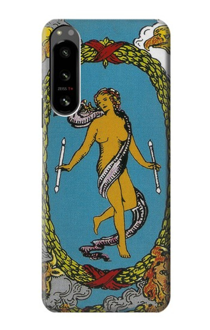 W3746 Tarot Card The World Hard Case and Leather Flip Case For Sony Xperia 5 IV