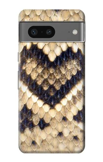 W3417 Diamond Rattle Snake Graphic Print Hard Case and Leather Flip Case For Google Pixel 7