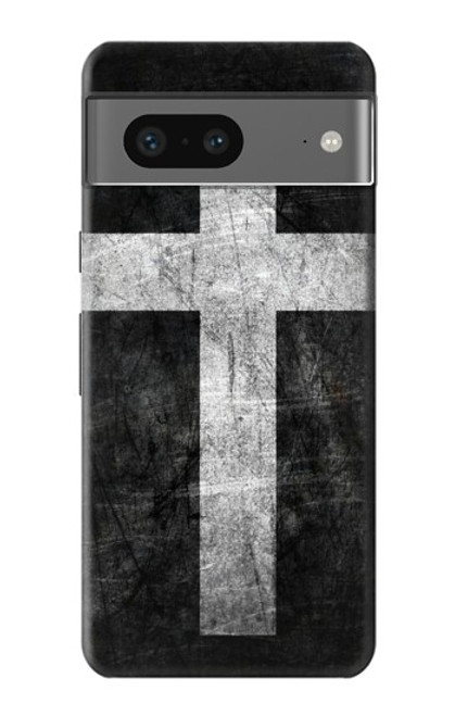 W3491 Christian Cross Hard Case and Leather Flip Case For Google Pixel 7