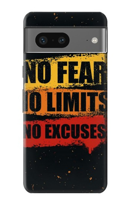 W3492 No Fear Limits Excuses Hard Case and Leather Flip Case For Google Pixel 7