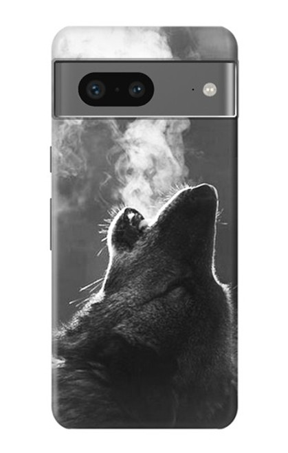 W3505 Wolf Howling Hard Case and Leather Flip Case For Google Pixel 7