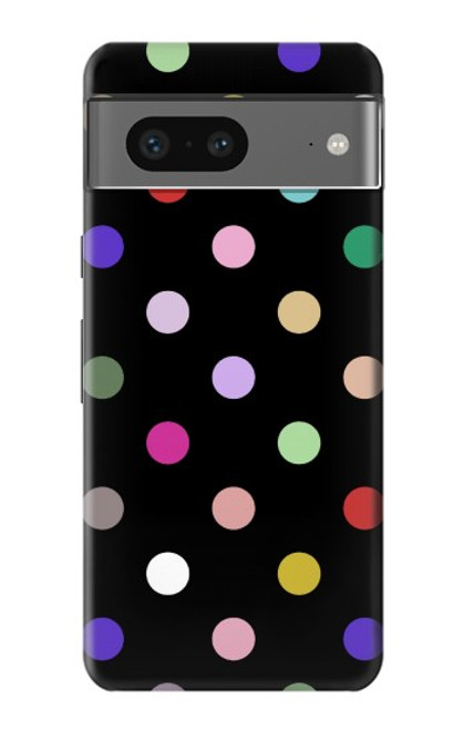 W3532 Colorful Polka Dot Hard Case and Leather Flip Case For Google Pixel 7