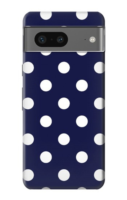 W3533 Blue Polka Dot Hard Case and Leather Flip Case For Google Pixel 7