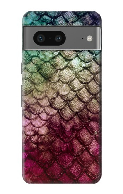 W3539 Mermaid Fish Scale Hard Case and Leather Flip Case For Google Pixel 7