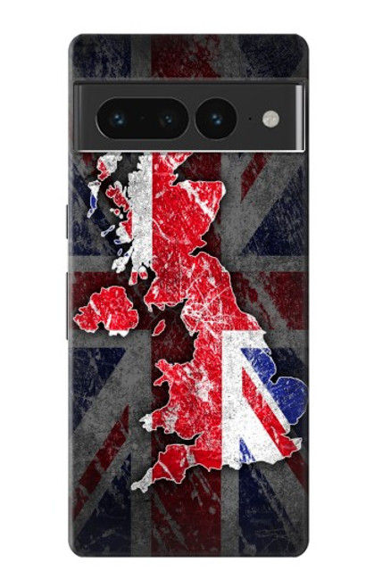 S2936 UK British Flag Map Case For Google Pixel 7 Pro