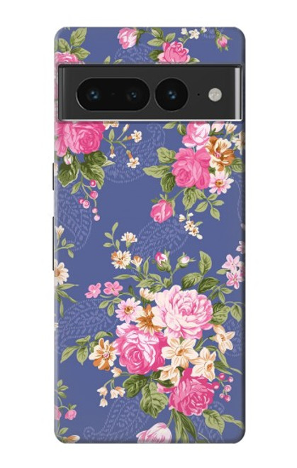 S3265 Vintage Flower Pattern Case For Google Pixel 7 Pro