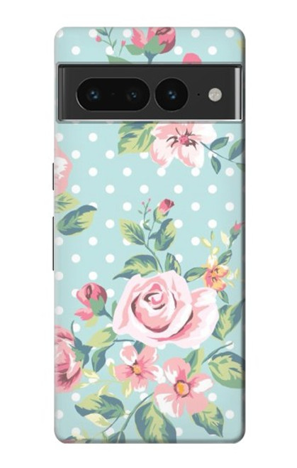 S3494 Vintage Rose Polka Dot Case For Google Pixel 7 Pro