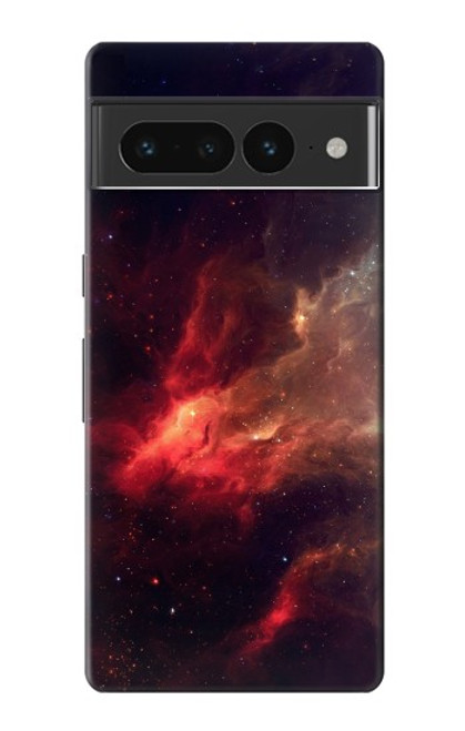 S3897 Red Nebula Space Case For Google Pixel 7 Pro