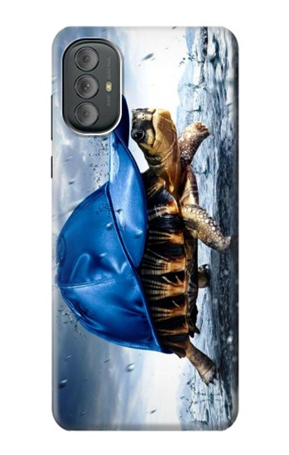 W0084 Turtle in the Rain Hard Case and Leather Flip Case For Motorola Moto G Power 2022, G Play 2023