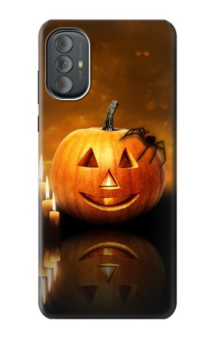 W1083 Pumpkin Spider Candles Halloween Hard Case and Leather Flip Case For Motorola Moto G Power 2022, G Play 2023