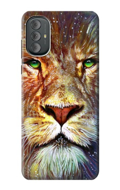 W1354 Lion Hard Case and Leather Flip Case For Motorola Moto G Power 2022, G Play 2023