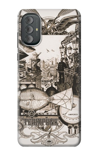 W1681 Steampunk Drawing Hard Case and Leather Flip Case For Motorola Moto G Power 2022, G Play 2023