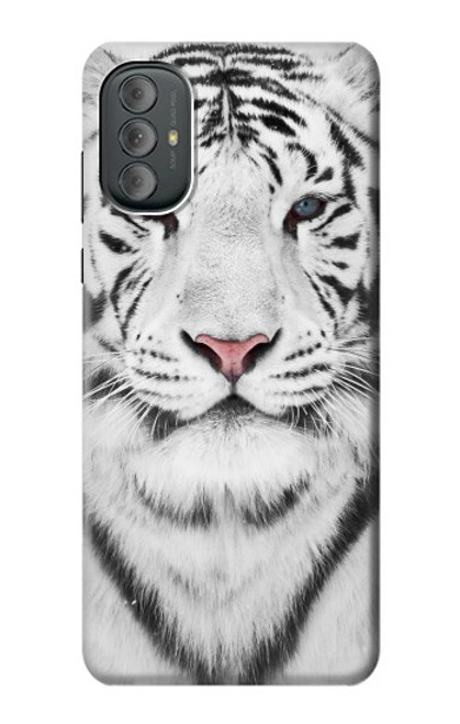 W2553 White Tiger Hard Case and Leather Flip Case For Motorola Moto G Power 2022, G Play 2023