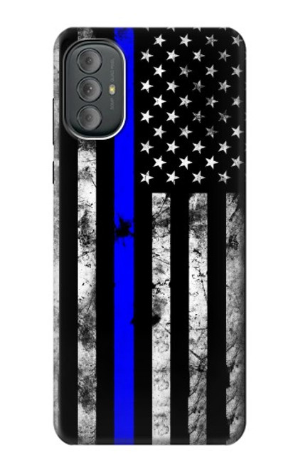 W3244 Thin Blue Line USA Hard Case and Leather Flip Case For Motorola Moto G Power 2022, G Play 2023