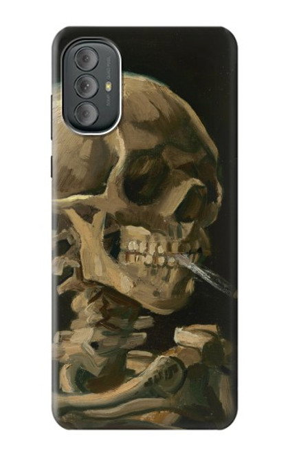 W3358 Vincent Van Gogh Skeleton Cigarette Hard Case and Leather Flip Case For Motorola Moto G Power 2022, G Play 2023