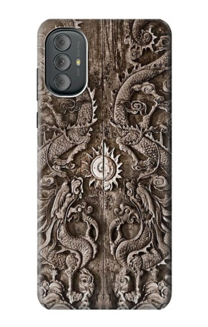 W3395 Dragon Door Hard Case and Leather Flip Case For Motorola Moto G Power 2022, G Play 2023