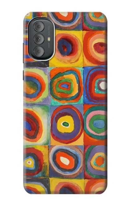 W3409 Squares Concentric Circles Hard Case and Leather Flip Case For Motorola Moto G Power 2022, G Play 2023