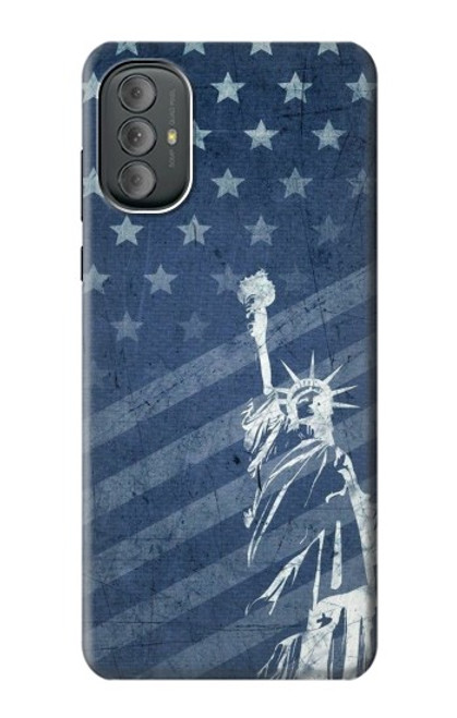 W3450 US Flag Liberty Statue Hard Case and Leather Flip Case For Motorola Moto G Power 2022, G Play 2023