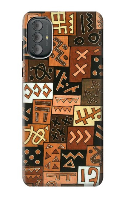 W3460 Mali Art Pattern Hard Case and Leather Flip Case For Motorola Moto G Power 2022, G Play 2023