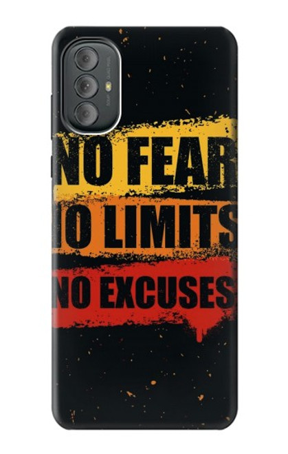 W3492 No Fear Limits Excuses Hard Case and Leather Flip Case For Motorola Moto G Power 2022, G Play 2023