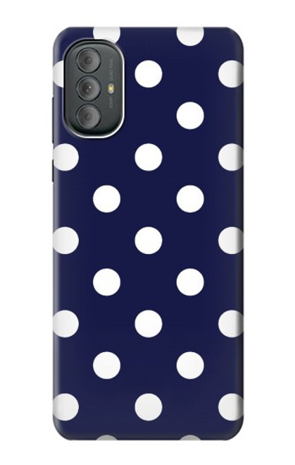 W3533 Blue Polka Dot Hard Case and Leather Flip Case For Motorola Moto G Power 2022, G Play 2023