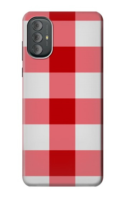 W3535 Red Gingham Hard Case and Leather Flip Case For Motorola Moto G Power 2022, G Play 2023