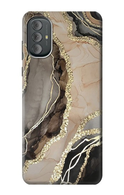 W3700 Marble Gold Graphic Printed Hard Case and Leather Flip Case For Motorola Moto G Power 2022, G Play 2023