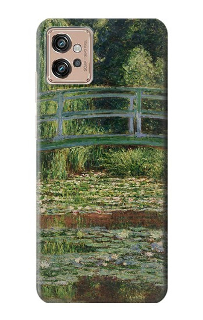 W3674 Claude Monet Footbridge and Water Lily Pool Hard Case and Leather Flip Case For Motorola Moto G32