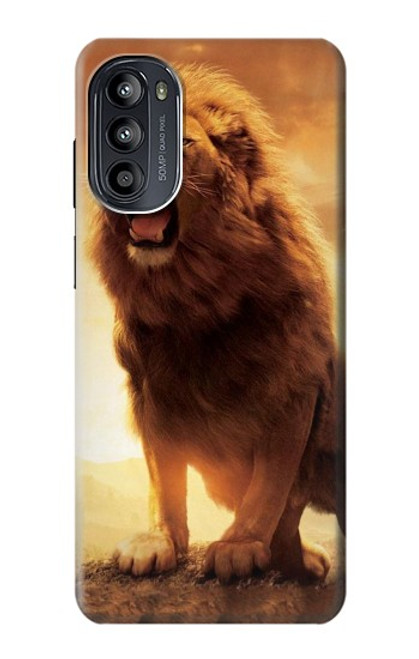 W1957 Lion Aslan Hard Case and Leather Flip Case For Motorola Moto G52, G82 5G