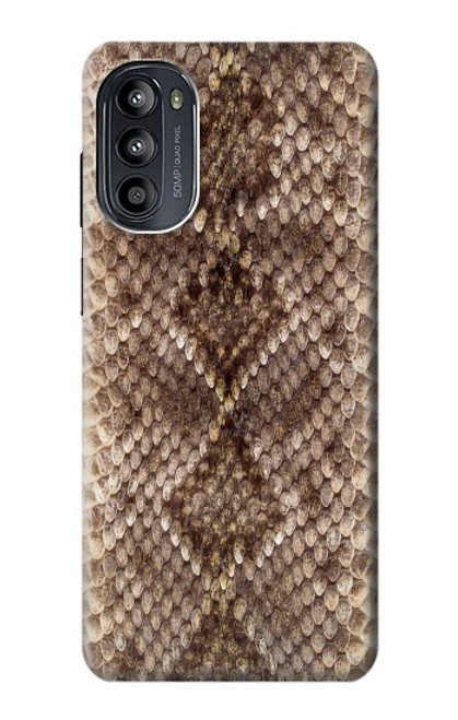 W2875 Rattle Snake Skin Graphic Printed Hard Case and Leather Flip Case For Motorola Moto G52, G82 5G