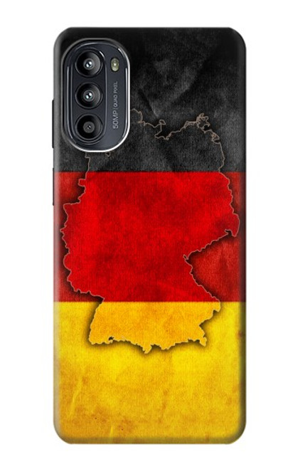 W2935 Germany Flag Map Hard Case and Leather Flip Case For Motorola Moto G52, G82 5G