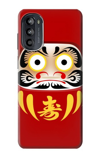 W3045 Japan Good Luck Daruma Doll Hard Case and Leather Flip Case For Motorola Moto G52, G82 5G