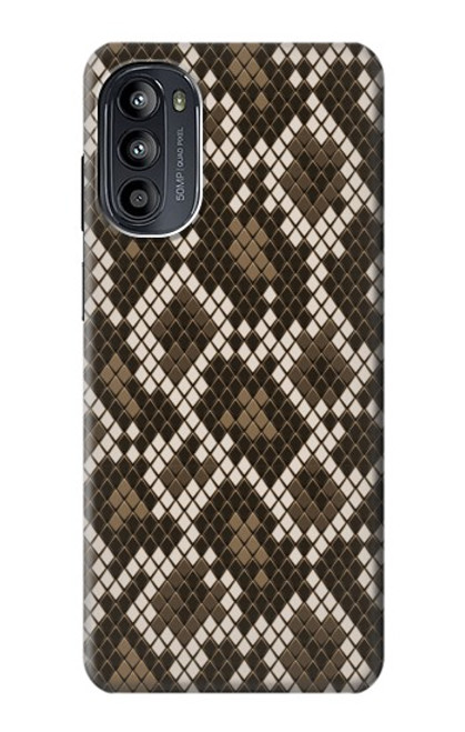 W3389 Seamless Snake Skin Pattern Graphic Hard Case and Leather Flip Case For Motorola Moto G52, G82 5G