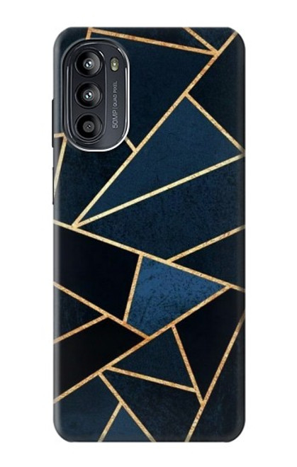 W3479 Navy Blue Graphic Art Hard Case and Leather Flip Case For Motorola Moto G52, G82 5G