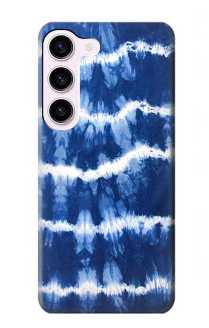 W3671 Blue Tie Dye Hard Case and Leather Flip Case For Samsung Galaxy S23