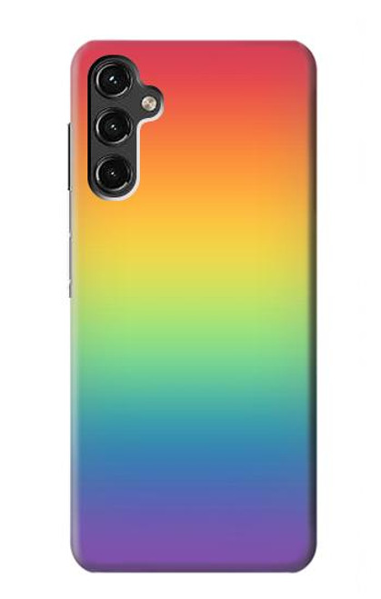 W3698 LGBT Gradient Pride Flag Hard Case and Leather Flip Case For Samsung Galaxy A14 5G