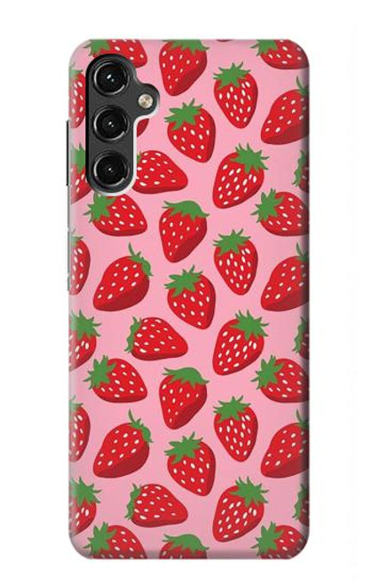 W3719 Strawberry Pattern Hard Case and Leather Flip Case For Samsung Galaxy A14 5G