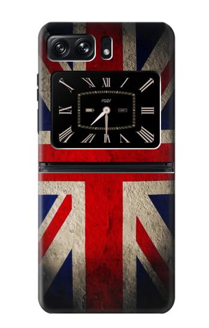 W2894 Vintage British Flag Hard Case and Leather Flip Case For Motorola Moto Razr 2022