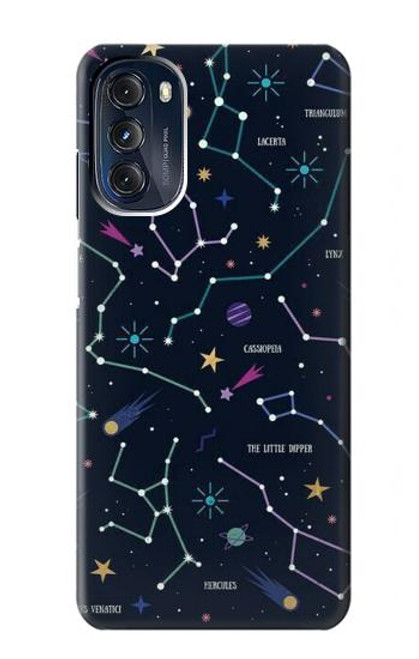 W3220 Star Map Zodiac Constellations Hard Case and Leather Flip Case For Motorola Moto G 5G (2023)