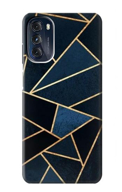 W3479 Navy Blue Graphic Art Hard Case and Leather Flip Case For Motorola Moto G 5G (2023)