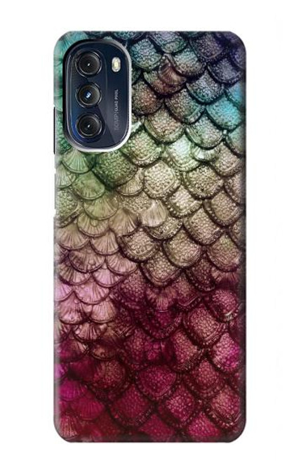 W3539 Mermaid Fish Scale Hard Case and Leather Flip Case For Motorola Moto G 5G (2023)