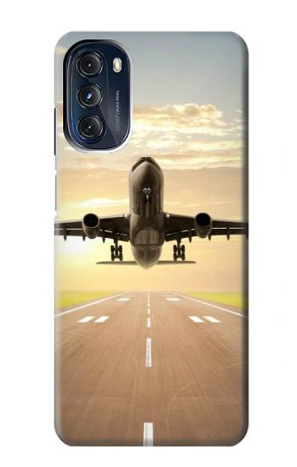 W3837 Airplane Take off Sunrise Hard Case and Leather Flip Case For Motorola Moto G 5G (2023)